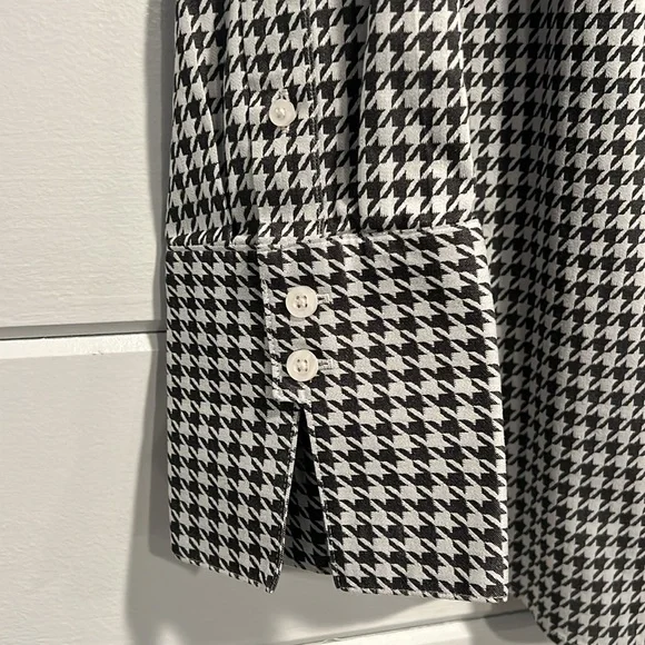 Chico’s houndstooth blouse, size -3 - Picture 5 of 11